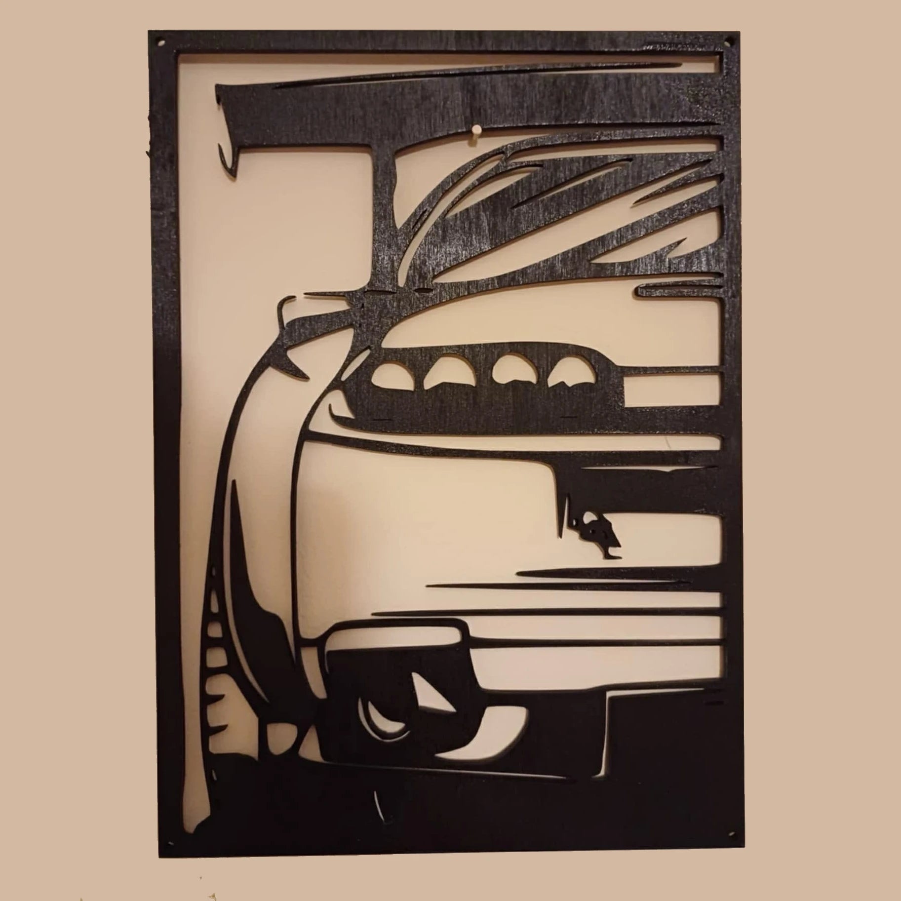 Зидна уметност спортских аутомобила са погледом од позади